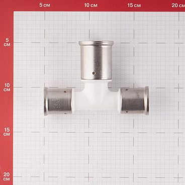 Тройник Henco (12PKW-263226) 26(пресс) х 32(пресс) х 26(пресс) PVDF белый
