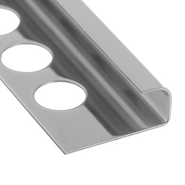 Профиль для плитки до 10 мм полированный наружный нержавеющая сталь 2700х28х11,6 мм