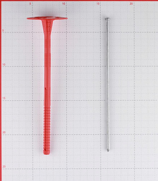 Дюбель для теплоизоляции Tech-Krep 10х200 мм металлический гвоздь (200 шт.)