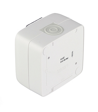 Розетка Hegel Alfa накладная белая со шторками с крышкой (РА16-212)