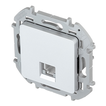 Розетка телефонная Legrand Inspiria встраиваемая алюминий RJ11 (673822)