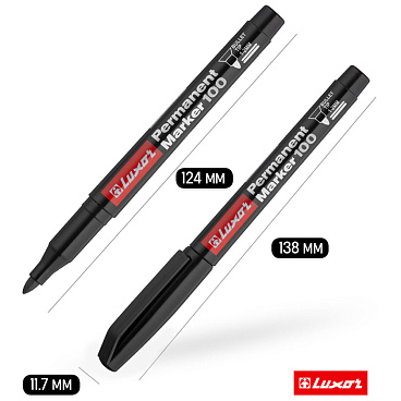 Маркер перманентный Luxor 100 черный грифель 1-2 мм