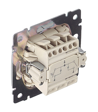 Выключатель Legrand Valena двухклавишный встраиваемый алюминий с подсветкой (694344)