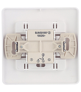 Выключатель Systeme Electric Blanca двухклавишный встраиваемый белый (BLNVS010501)