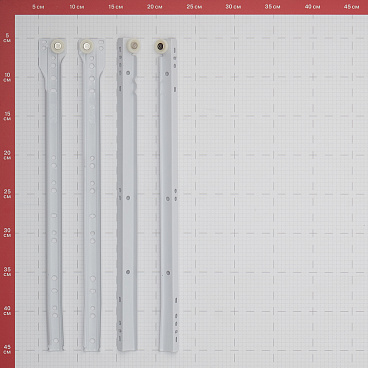 Направляющие роликовые 400х1,1 мм белые (1 комплект)