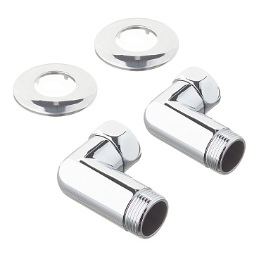 Соединитель угловой для полотенцесушителя 1 ВР(г) х 1 НР(ш) хром (2 шт.)