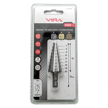 Сверло по металлу ступенчатое Rage by Vira 4-20 мм (554300)