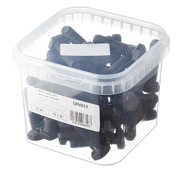 Болт оцинкованный M12x45 мм DIN 933 10,9 (50 шт.)