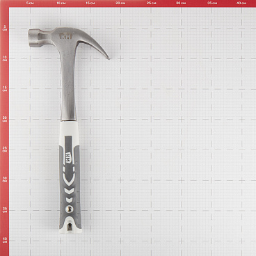 Молоток-гвоздодер цельнометаллический КМ 450 г обрезиненная ручка (675301)