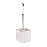 Ершик для унитаза Verran Quadratto напольный пластик/керамика белый (790-11)