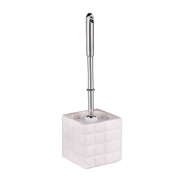 Ершик для унитаза Verran Quadratto напольный пластик/керамика белый (790-11)