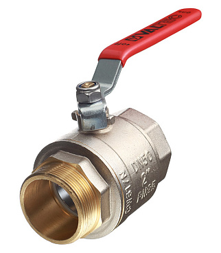 Кран шаровой латунный Valtec Base 2 ВР(г) х 2 НР(ш) ручка прямой (VT.215.N.09)