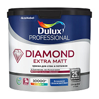 Краска моющаяся Dulux/Luxium Diamond Extra Matt база BС бесцветная 2,5 л
