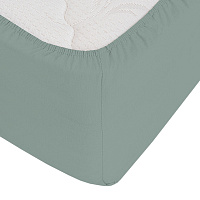 Простыня на резинке 160х200х30 см сатин шалфей Lorikeet Solo