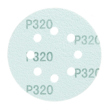 Диск шлифовальный КМ Green Film d125 мм P320 на липучку пленочная основа (5 шт.)