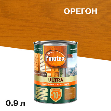 Антисептик Pinotex Ultra декоративный для дерева орегон 0,9 л