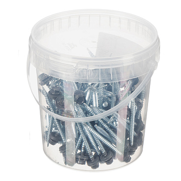 Саморезы кровельные с буром 70х4,8 мм металл-дерево графитовый серый RAL 7024 Daxmer (100 шт.)