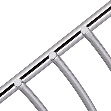 Полка для ванной ЧМЗ угловая трехъярусная 222х222х474 мм металл хром (501-006-28)