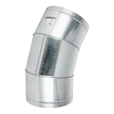 Отвод для круглых воздуховодов d315 мм 45° оцинкованный