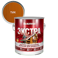 Антисептик Акватекс Экстра декоративный для дерева тик 2,7 л