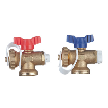 Тройник коллекторный 1" с воздухоотводчиком и с шаровым краном (UFH-ESK060303-M)