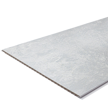 Панель ПВХ 375х2600х8 мм Venta бесшовная офсет камея белое серебро 0,975 кв.м