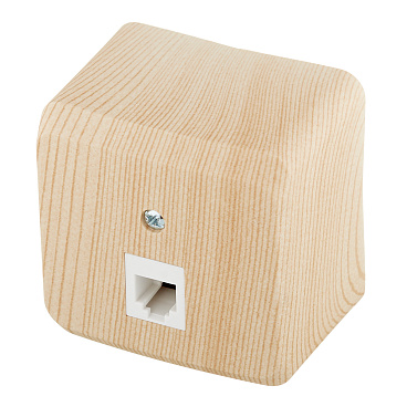 Розетка телефонная Systeme Electric Этюд накладная сосна (TELA-001D)