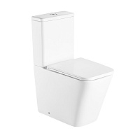 Унитаз-компакт Corsa Deco TX200 Rimless безободковый с горизонтальным выпуском с сиденьем дюропласт микролифт белый (TPTX610QR)