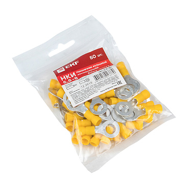 Наконечник кольцевой изолированный EKF PROxima НКИ d8,4 мм 2,5-6,0 кв. мм (50 шт.)