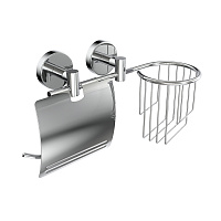 Держатель для туалетной бумаги Fora Long с крышкой металл хром (L045-2/865)