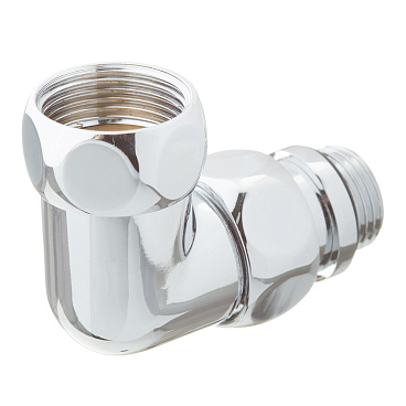 Соединитель угловой для полотенцесушителя 3/4 ВР(г) х 1/2 НР(ш) хром (2 шт.)