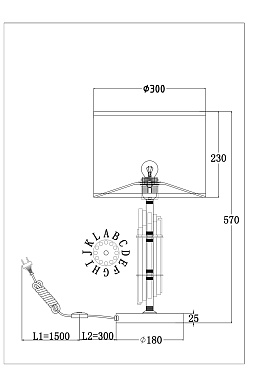 Настольный светильник Maytoni MOD088TL-01BS