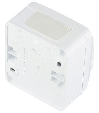 Выключатель Systeme Electric Этюд одноклавишный накладной белый (BA10-041B)