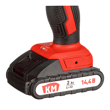 Дрель-шуруповерт аккумуляторная КМ 14,4 В 2 Ач Li-Ion 1 АКБ и ЗУ (CD-141)
