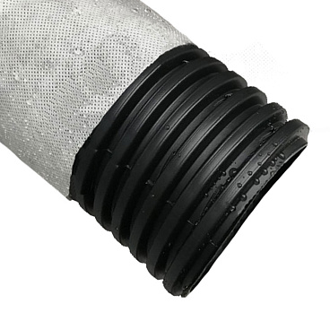 Труба дренажная гофрированная ДГТ-ПНД d110 мм SN4 с перфорацией в фильтре м.п.