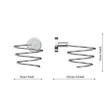 Держатель для фена Fora Long на шуруп металл хром (L043/926)