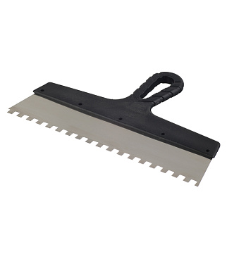 Шпатель зубчатый 300х8 мм с пластиковой ручкой (131153)
