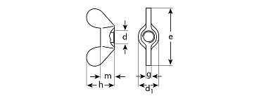 Гайка DIN 315 барашковая, M6, 5 шт, оцинкованная, ЗУБР