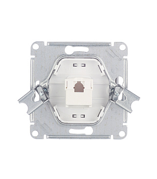Розетка компьютерная Systeme Electric Glossa встраиваемая белая RJ45 (GSL000181K)