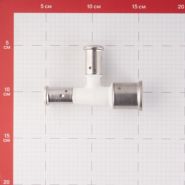 Тройник Henco (11PKW-261616) 26(пресс) х 16(пресс) х 16(пресс) PVDF белый