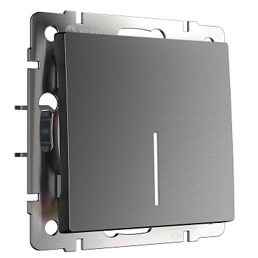 Выключатель Werkel одноклавишный встраиваемый графит матовый (a063096)