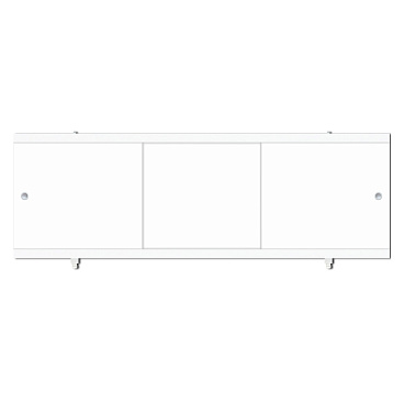 Экран для ванны фронтальный Метакам Diletto ПВХ 150х54 см белый раздвижной