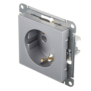 Розетка Systeme Electric AtlasDesign встраиваемая алюминий (ATN000343)