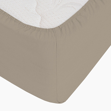 Простыня на резинке 140х200х30 см сатин латте Lorikeet Solo