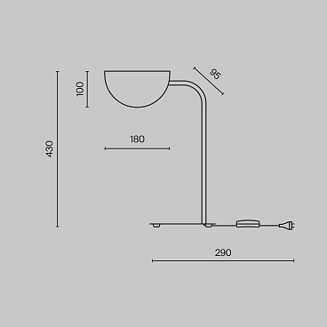 Настольный светильник Maytoni MOD126TL-01B