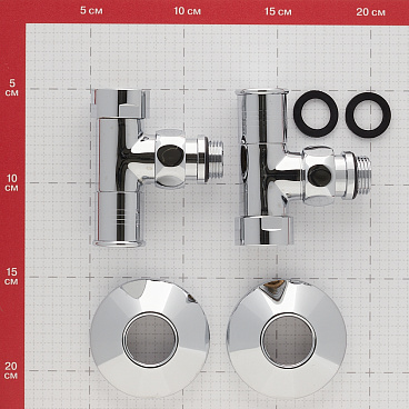 Комплект установочный для полотенцесушителя Лесенка Люкс 2 хром (2 шт.)