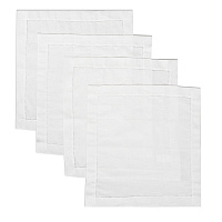 Салфетки сервировочные Rusby 45х45 см полулен белые (4 шт.)