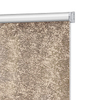 Рулонная штора блэкаут 100х160 см Decofest Марбл мини коричневая