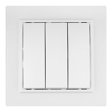 Выключатель EKF Минск трехклавишный встраиваемый белый (ERV10-024-10)
