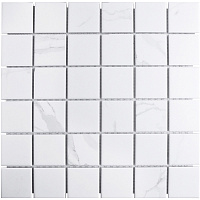 Мозаика Starmosaic Carrara Matt белая керамическая 306х306х6 мм матовая